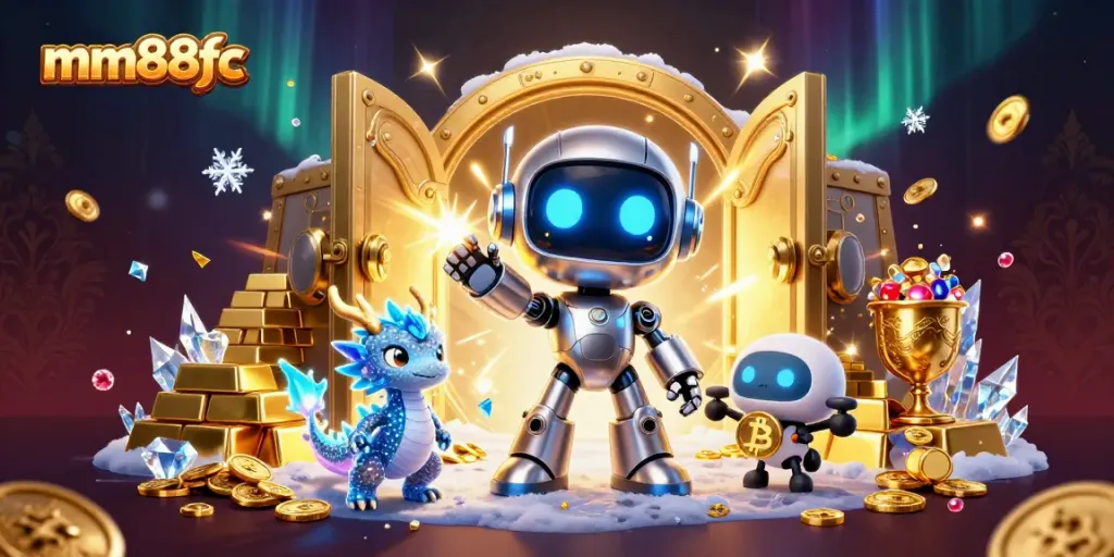 Engage in thrilling gameplay with mm88fc featuring animated characters amidst a treasure-filled casino adventure.